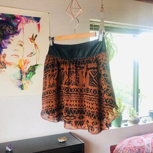 Black and Tan Amuse Society Preston Skirt (S)
